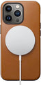 Nomad Modern Leather Case - geschikt voor iPhone 14 Plus - gemaakt van echt leder - geschikt voor MagSafe & draadloos laden - English Tan