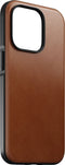 Nomad Modern Leather Case - geschikt voor iPhone 14 Plus - gemaakt van echt leder - geschikt voor MagSafe & draadloos laden - English Tan
