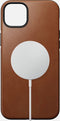 Nomad Modern Leather Case - geschikt voor iPhone 14 Plus - gemaakt van echt leder - geschikt voor MagSafe & draadloos laden - English Tan
