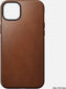 Nomad Modern Leather Case - geschikt voor iPhone 14 Plus - gemaakt van echt leder - geschikt voor MagSafe & draadloos laden - English Tan
