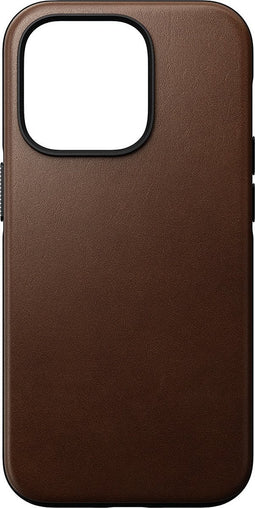 Nomad Modern Leather Case - geschikt voor iPhone 14 Pro Max - gemaakt van echt leder - geschikt voor MagSafe & draadloos laden - Rustic Brown