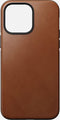 Nomad Modern Leather Case - geschikt voor iPhone 14 Pro Max - gemaakt van echt leder - geschikt voor MagSafe & draadloos laden - English Tan