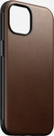 Nomad Modern Leather Case - Hoesje voor iPhone 15 - Nomad leder - Geschikt voor MagSafe en draadloos opladen - Bruin