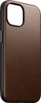 Nomad Modern Leather Case - Hoesje voor iPhone 15 - Nomad leder - Geschikt voor MagSafe en draadloos opladen - Bruin