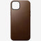 Nomad Modern Leather Case - Hoesje voor iPhone 15 Plus - Nomad leder - Geschikt voor MagSafe en draadloos opladen - Bruin