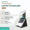 Nomadius X Stand - Opvouwbare Laptop Stand - Zit Sta Laptop Standaard - Verstelbaar in 5 Posities - Draagbaar - Premium PU-Leder - Snel Opzetbare Laptop, Tablet & iPad Houder - Tablethouder - Zit Sta Bureau - Laptopstandaard