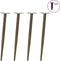 vidaXL - Salontafelpoten - conische - vorm - 4 - st - 72-73 - cm - staal - naturel