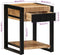 vidaXL - Bijzettafel - 40x40x50 - cm - massief - ruw - mangohout
