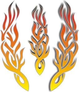 Non-branded Fietsstickers Flames Oranje