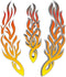Non-branded Fietsstickers Flames Oranje