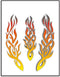 Non-branded Fietsstickers Flames Oranje