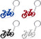Non-branded Sleutelhanger Fiets Aluminium Rood