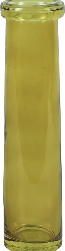 Non-branded Vaas Missy 7 X 7 X 28,5 Cm Glas Mosterdgeel
