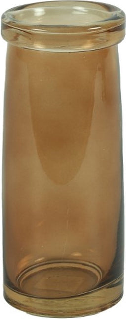 Non-branded Vaas Missy 8 X 19 Cm Glas Bruin