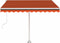 vidaXL - Luifel - vrijstaand - automatisch - 350x250 - cm - oranje - en - bruin