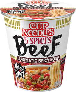Noodles Nissin 5 spices beef cup | 8 stuks