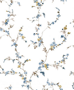Noordwand - Behang - Blooming - Garden - 6 - Floral - Strands - wit - en - blauw