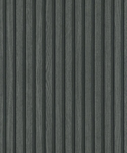 Noordwand Behang Botanica Wooden Slats zwart en grijs