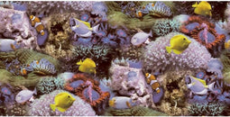 Noordwand Behang Good Vibes Coral and Tropical Fish geel en paars