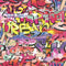 Noordwand - Good - Vibes - Behang - Graffiti - roze - en - oranje
