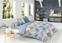 Noorse hoes Pierre Cardin SCOTT Blauw 144 Draden 150 x 230 cm
