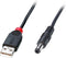 Lindy 70268 - USB A naar DC connector - 5V 1,5 m - Zwart