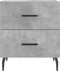 vidaXL - Nachtkastje - 40x35x47,5 - cm - bewerkt - hout - betongrijs