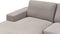 NORA - Hoekbank - Taupe - Rechtszijdig - Polyester
