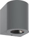 Nordlux Canto Wandlamp Buiten - 2-lichts LED - 2700K - IP44 - Grijs - Rond