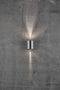 Nordlux Canto Wandlamp Buiten - 2-lichts LED - 2700K - IP44 - Roestvrij staal - Rond