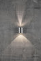 Nordlux Canto Wandlamp Buiten - 2-lichts LED - 2700K - IP44 - Roestvrij staal - Rond