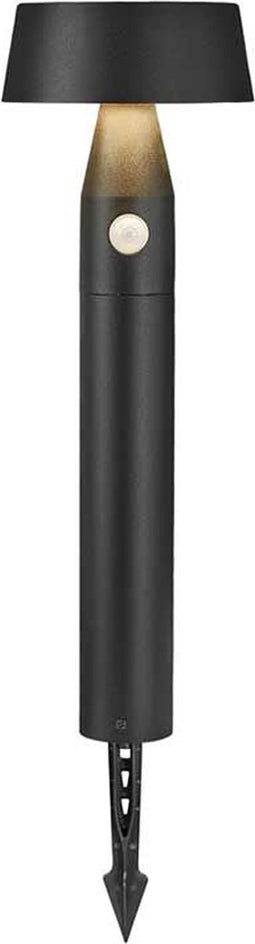 Nordlux Nama Sokkel Buiten - Sensor & Solar - LED - 3000K - IP54 - Zwart