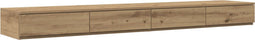 vidaXL - Ligbed - uit - Kunststof - Eiken - 200x36,5x16,5 - cm
