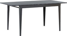 NORLEY - Uitschuifbare eettafel - Zwart - 80 x 120/160 cm - MDF