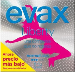 Normaal Maandverband met vleugels LIBERTY Evax Liberty (12 uds)