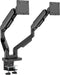 LC-Power LC-EQ-A34B-D - Monitorbeugel - Geschikt voor 2 schermen tot 34 inch - Gasveer - 360° kantelposities