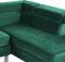 NORREA - Hoekbank - Groen - Linkerzijde - 260 cm - Fluweel
