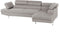NORREA - Hoekbank - Lichtgrijs - Linkerzijde - 260 cm - Polyester