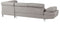 NORREA - Hoekbank - Lichtgrijs - Linkerzijde - 260 cm - Polyester