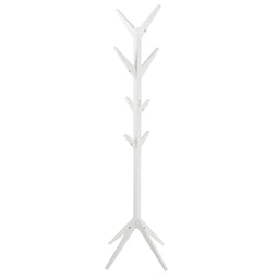 Norrwood Kapstokstandaard Revelstoke - 8 Haken - Gelakt MDF - 42 x 42 x 178 cm - Wit