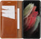 NorthLife - Geschikt voor Samsung Galaxy S21 - Lederen Afneembare 2-in-1 bookcase hoes - Cognac