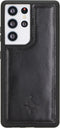 NorthLife - Geschikt voor Samsung Galaxy S21 Ultra - Leren Backcover hoes - Zwart