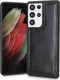 NorthLife - Geschikt voor Samsung Galaxy S21 Ultra - Leren Backcover hoes - Zwart