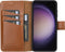 NorthLife - Geschikt voor Samsung Galaxy S23 - Lederen Afneembare 2-in-1 bookcase hoes - Cognac