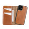 NorthLife - iPhone 12 Mini - Lederen Afneembare 2-in-1 bookcase hoes - Cognac