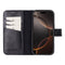 NorthLife iPhone 16 Pro - Leren Afneembare 2-in-1 bookcase telefoonhoes - Zwart