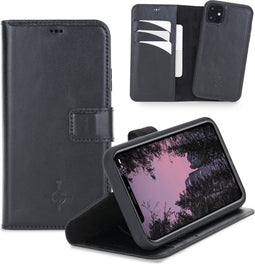 NorthLife - Uitneembare 2-in-1 (RFID) bookcase hoes - Geschikt voor iPhone 11 - Burcht Trecht Zwart