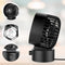 Northwall Mini USB Ventilator - Tafelventilator Zwart - Stille Mini Fan - Retro Bureau Ventilator - Klein, Stil en Geruisloos - Dual Motoren - Kantelbaar - 2 Snelheden