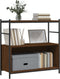 vidaXL - Boekenrek - 80x30x78,5 - cm - bewerkt - hout - en - ijzer - bruin - eikenkleur