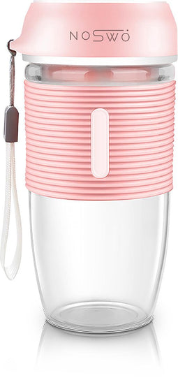 Noswo Blender To Go - Draagbare Blender - Portable Blender - Mini Blender voor Onderweg - Smoothie Maker - Draadloze Blender - Roze